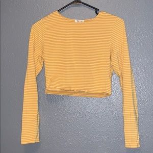Yellow/White crop top